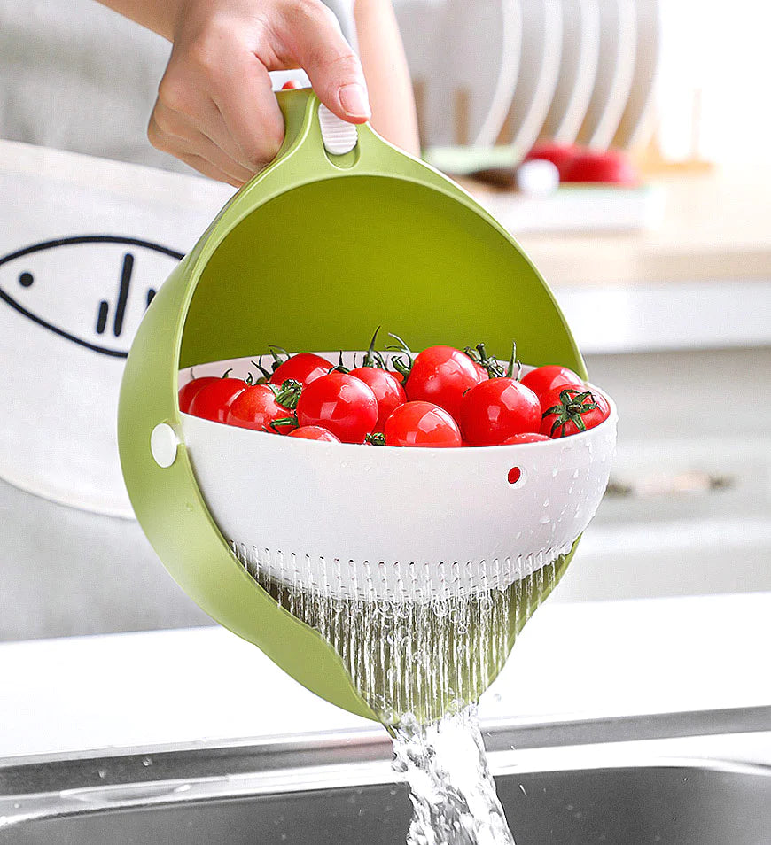 Kitchen Double Drain Basket