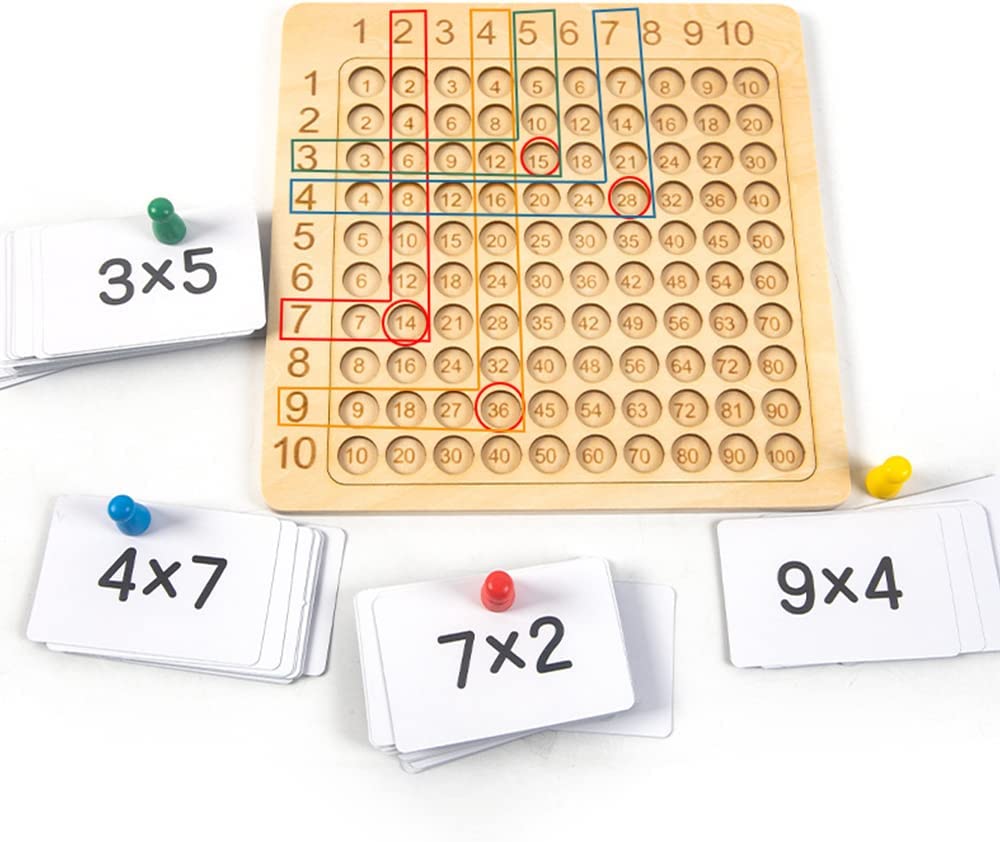 😍Educational toys 🧠 Wooden Montessori multiplication board game