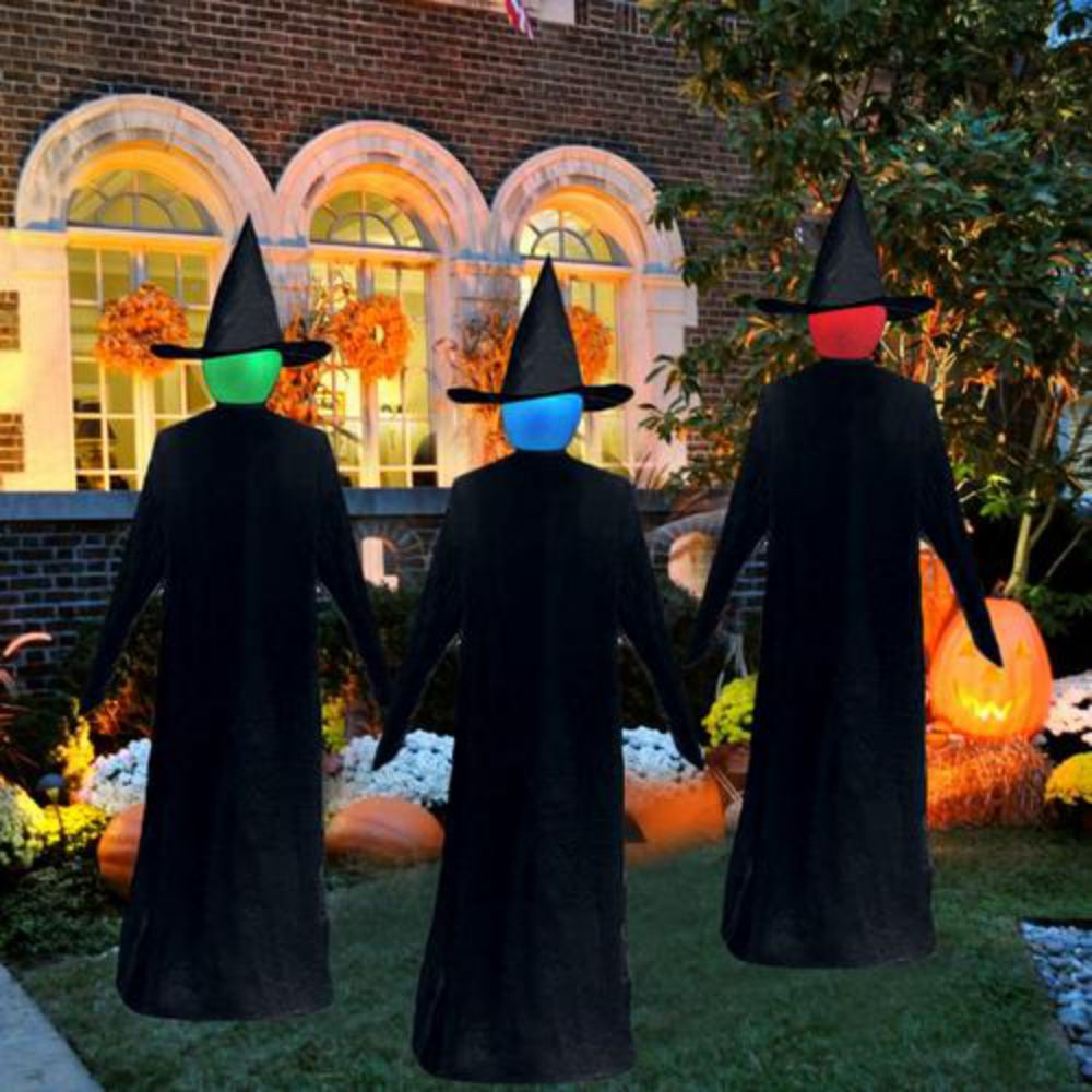 🔥HOT SALE 👻Happy Halloween👻Lighted Halloween Triplets Witch Decoration Set