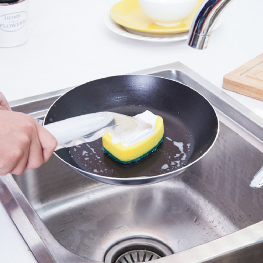 Soap Dispensing Dish Brush Set