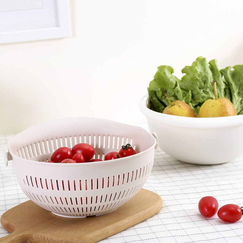 Kitchen Double Drain Basket