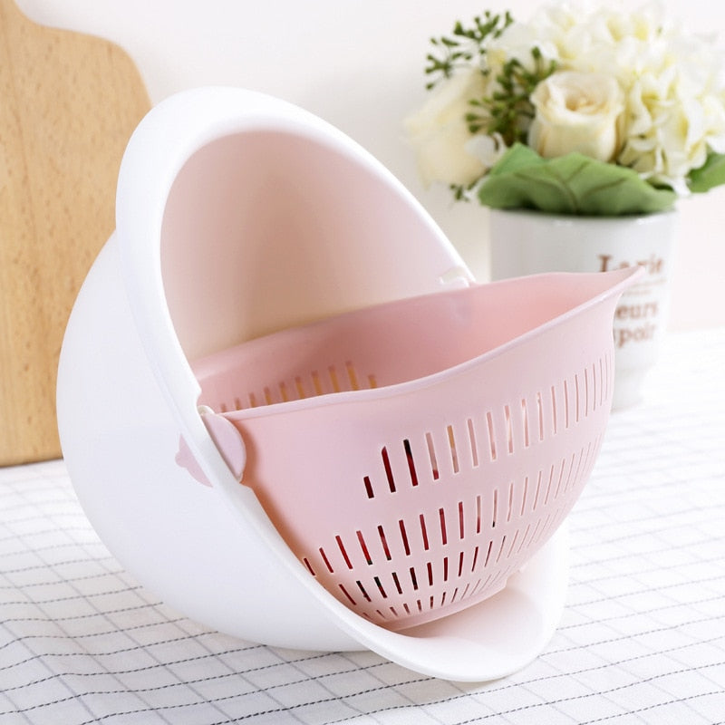 Kitchen Double Drain Basket