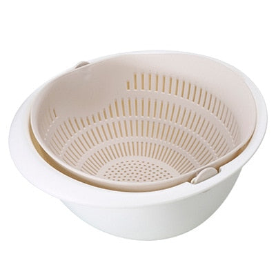 Kitchen Double Drain Basket