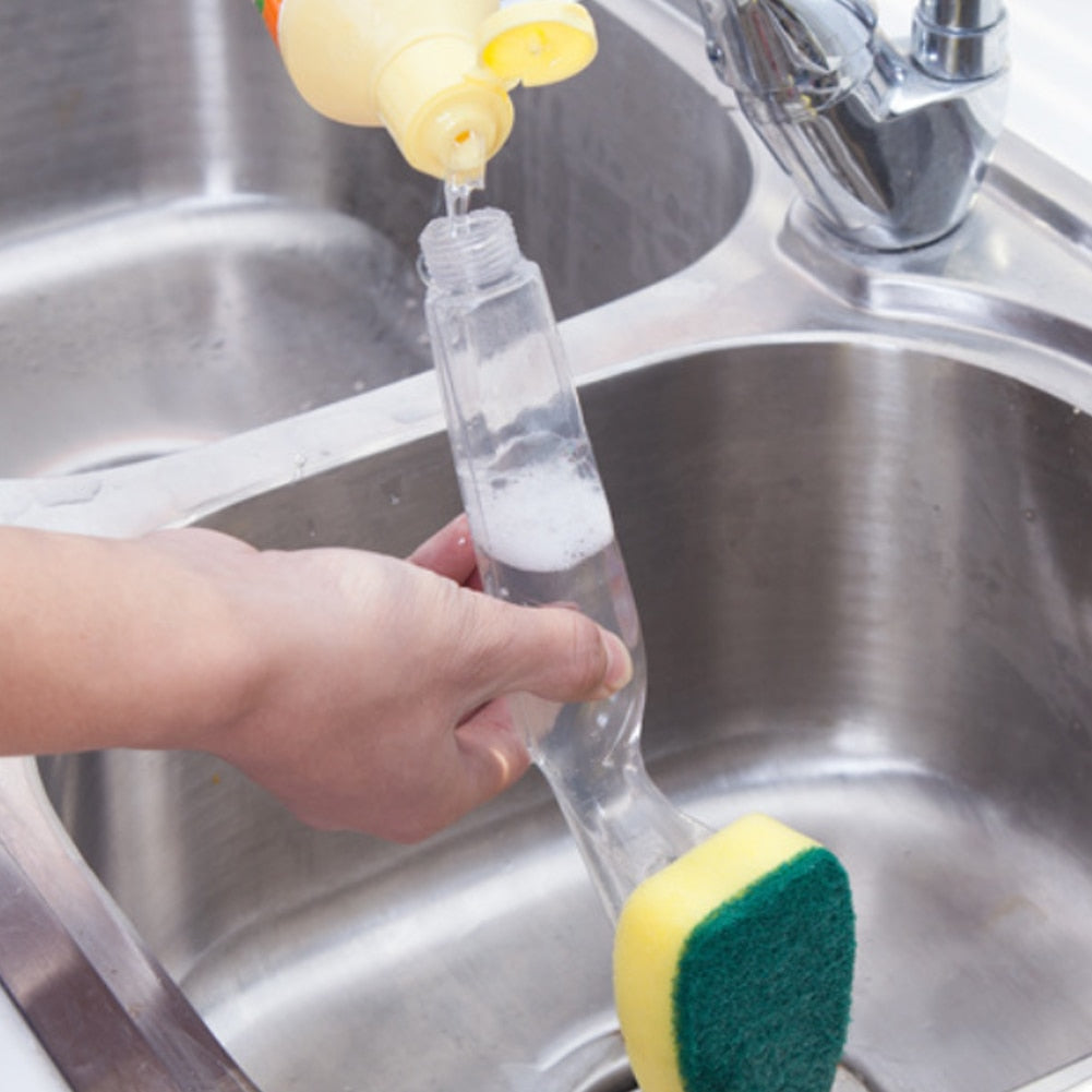 Soap Dispensing Dish Brush Set