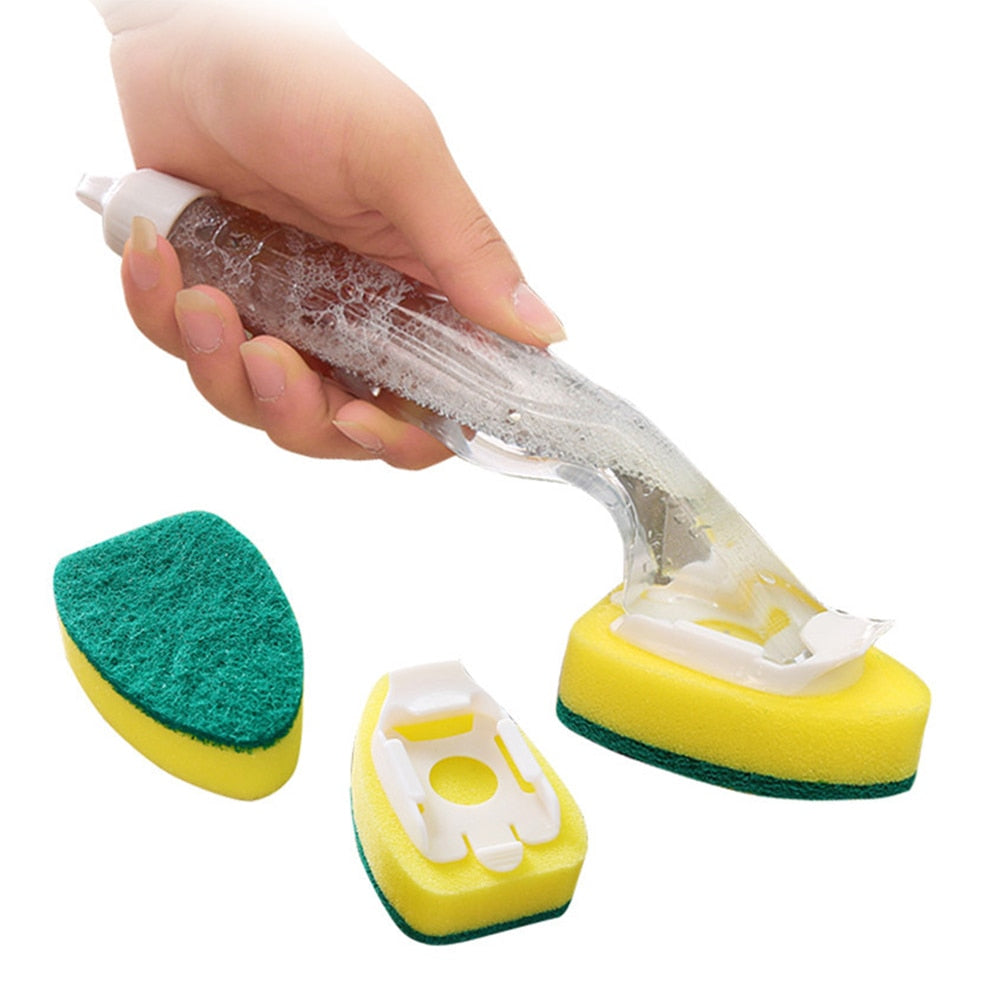 Soap Dispensing Dish Brush Set