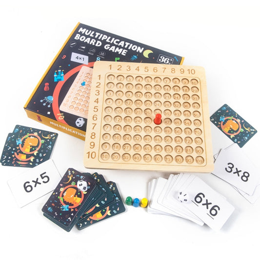 😍Educational toys 🧠 Wooden Montessori multiplication board game
