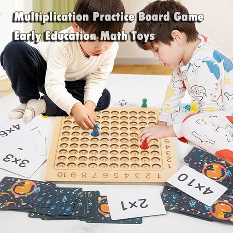 😍Educational toys 🧠 Wooden Montessori multiplication board game