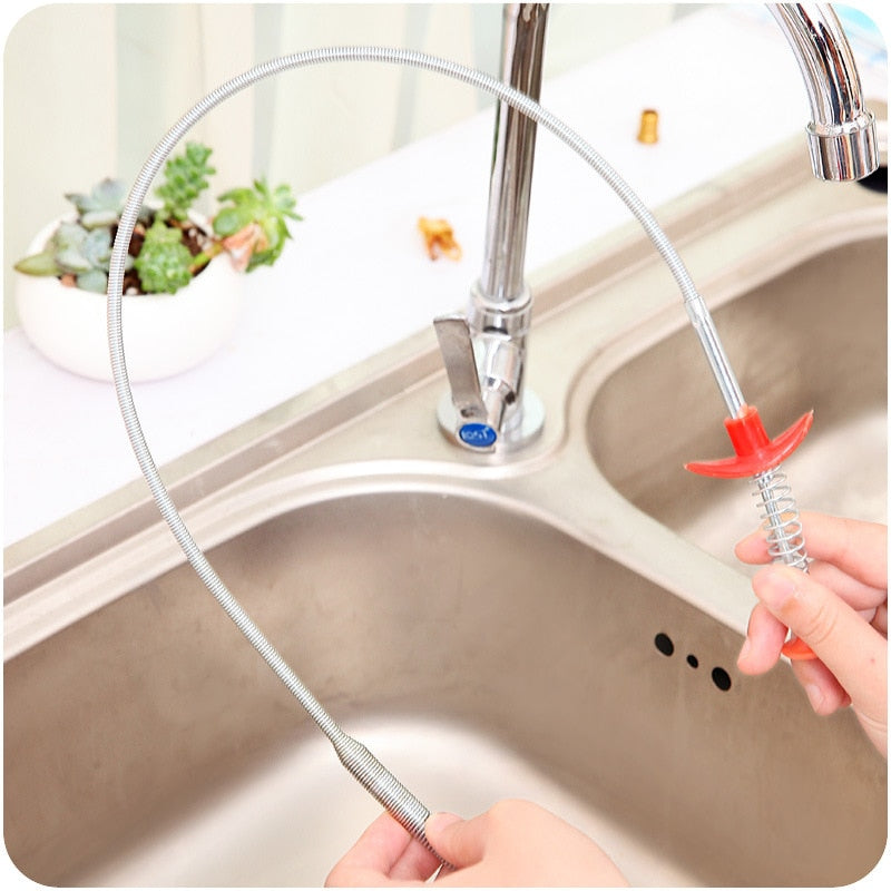 Drain Hose Cleaner Sticks Cleaner Bendable Hook Clip