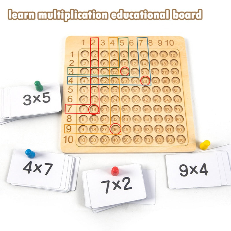 😍Educational toys 🧠 Wooden Montessori multiplication board game