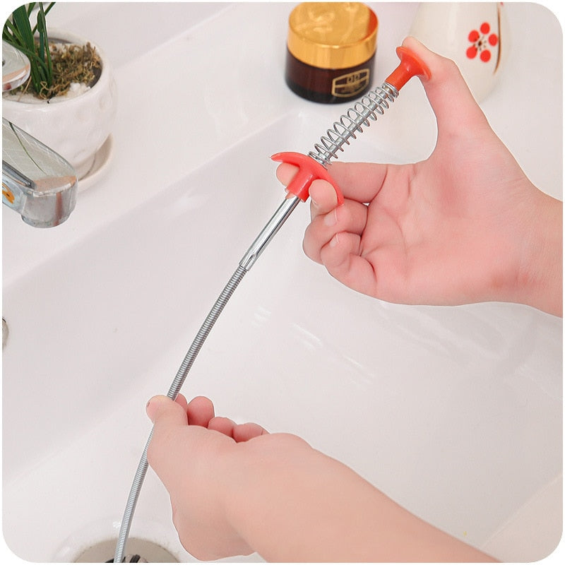 Drain Hose Cleaner Sticks Cleaner Bendable Hook Clip